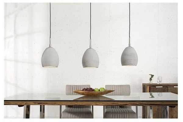 Závěsná lampa Cement šedý 3 beton
