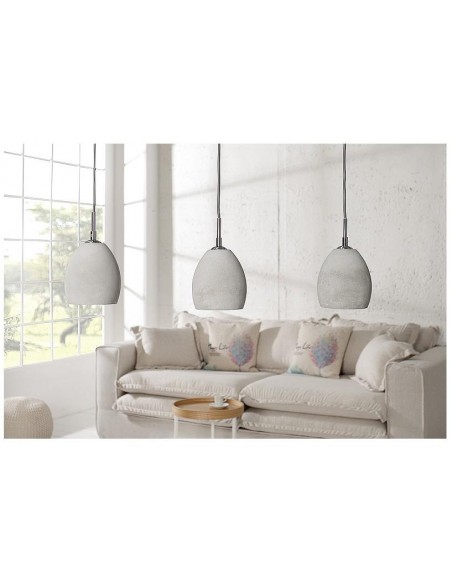Závěsná lampa Cement šedý 3 beton