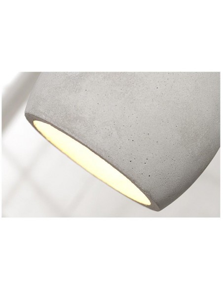 Závěsná lampa Cement šedý 3 beton
