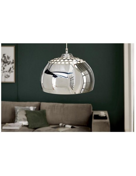 Závěsná lampa Chromová koule