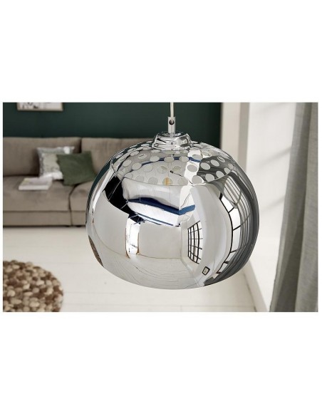 Závěsná lampa Chromová koule