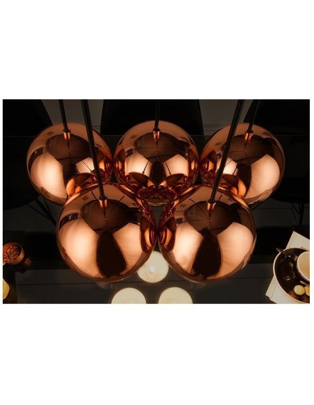 Závěsná lampa Perlotta 5er rosegold