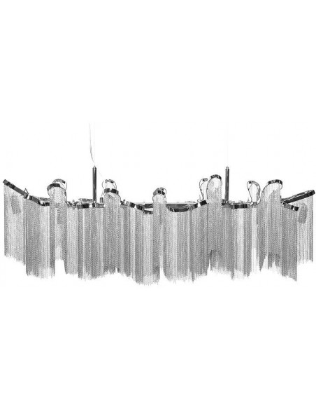 Závěsná lampa Elegance stříbrná 118cm