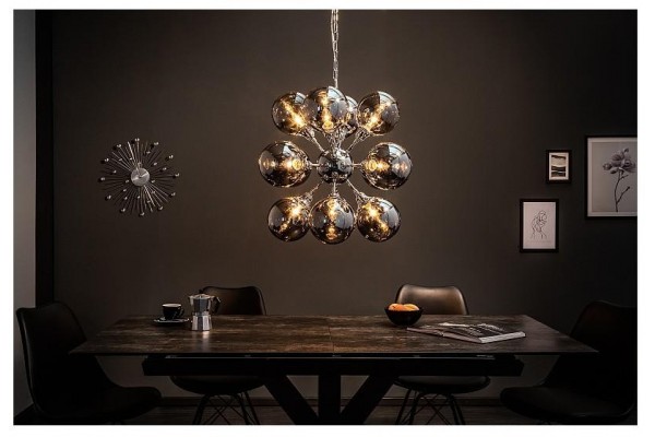 Závěsná lampa Galaxy stříbrná 72cm