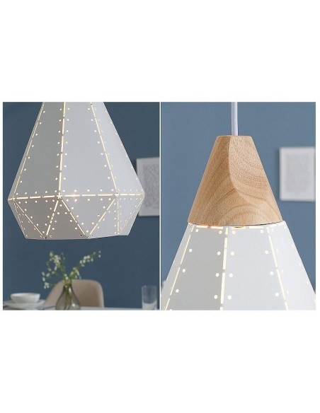 Závěsná lampa Skandinávie I bílá