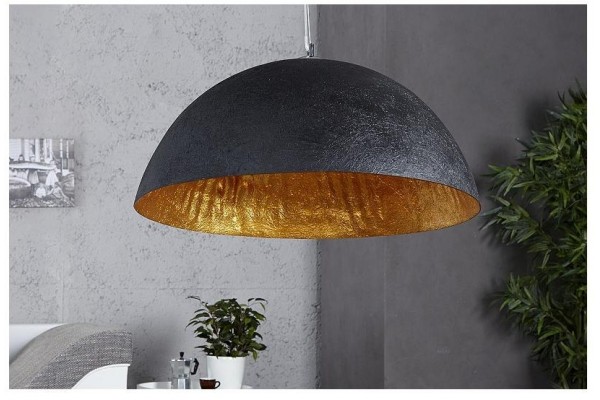 Závěsná lampa černá zlatá 50cm