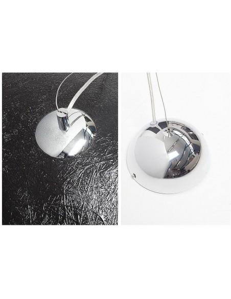 Závěsná lampa černá stříbrná 50cm