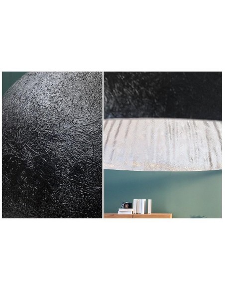 Závěsná lampa černá stříbrná 50cm