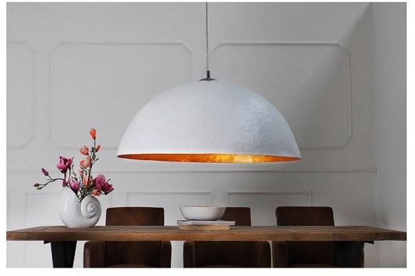 Závěsná lampa bílé zlato 50cm