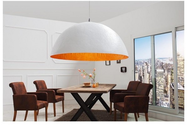 Závěsná lampa bílé zlato 70cm