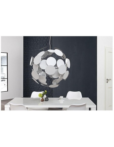 Závěsná lampa Infinity  bílá stříbrná