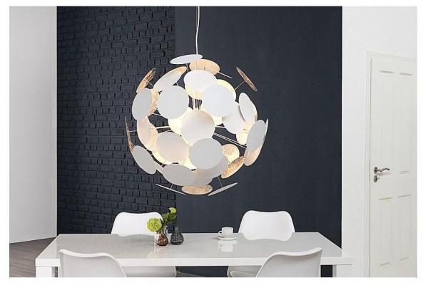 Závěsná lampa Infinity  bílá stříbrná