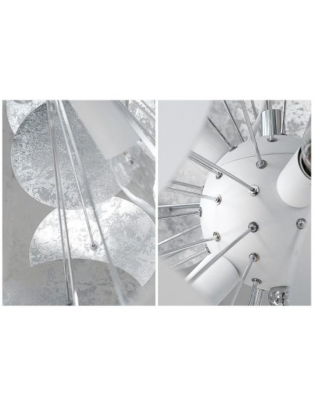 Závěsná lampa Infinity  bílá stříbrná