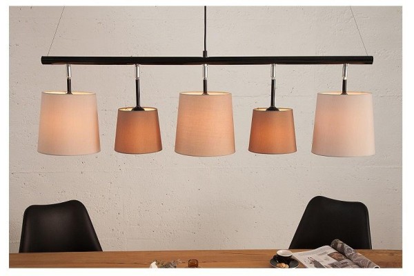 Závěsné lampa  béžová hnědá 100cm