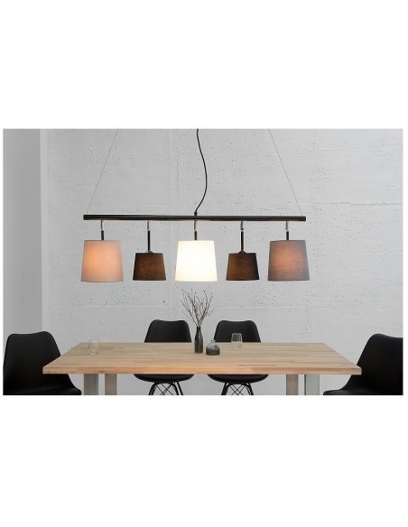 Závěsné lampa černá šedá bílá 100cm