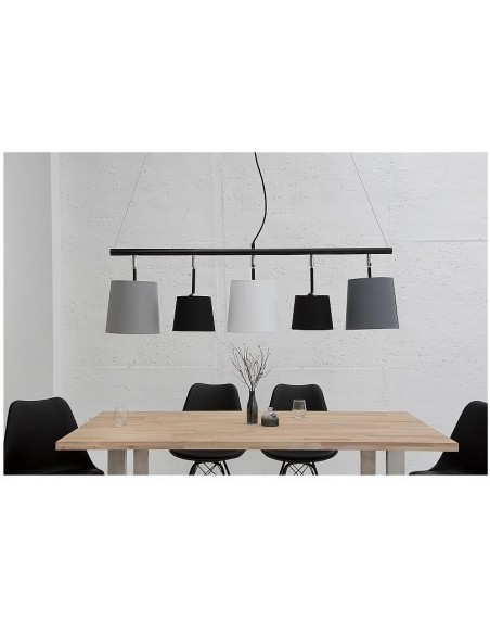 Závěsné lampa černá šedá bílá 100cm