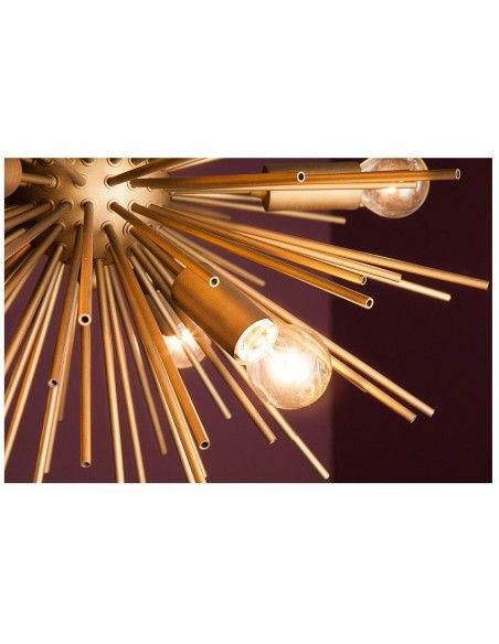 Závěsná lampa sluneční svit zlatá 50cm