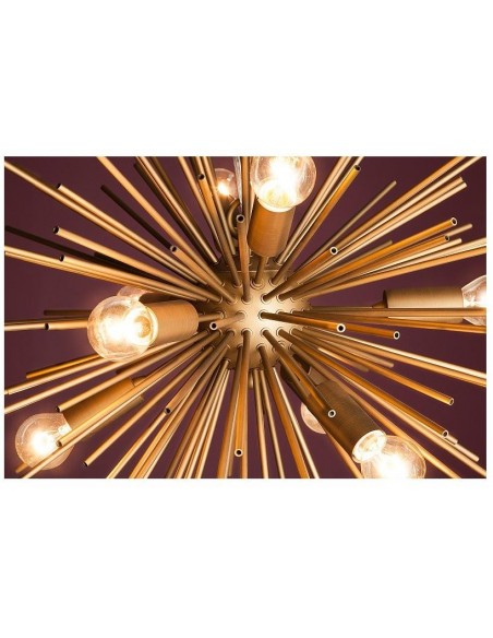 Závěsná lampa sluneční svit zlatá 50cm