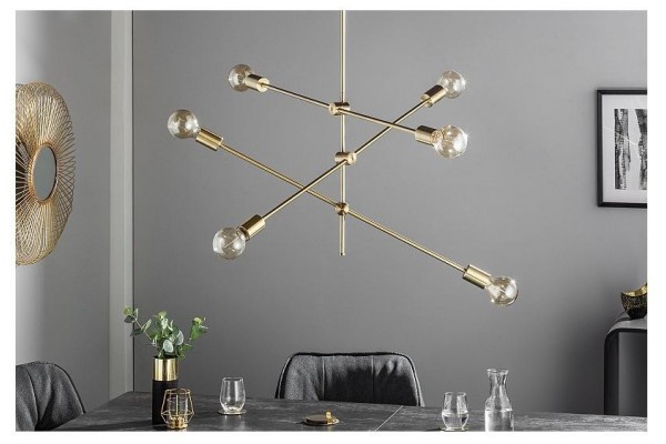 Závěsná lampa varianta zlatá