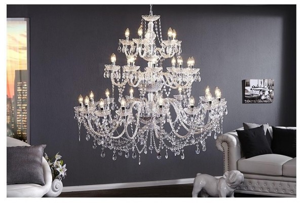 Diamantový lustr  30ramenný čirý