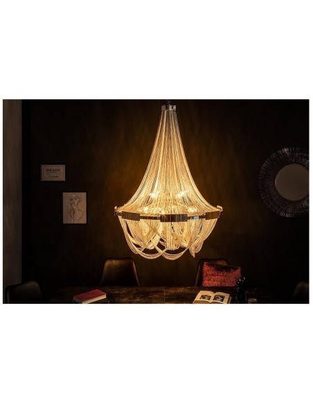 Závěsný lustr Royal stříbrný 70cm