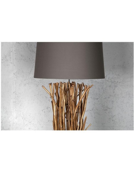 Stojací lampa přírodním dřevě Euforie hnědá 175cm