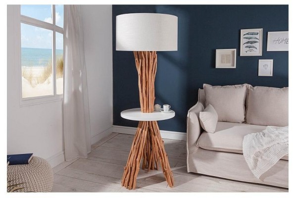 Stojací lampa servant dlouhé dřevo 153cm