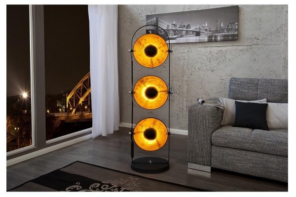 Stojací lampa Studio černá zlatá 3