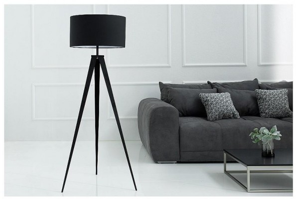 Stojací lampa stativ černá