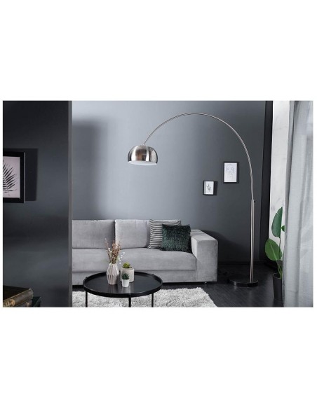 Stojací lampa Big Bow II kartáčovaný chrom 170-210cm