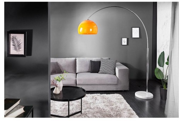 Stojací lampa Big Bow II oranžová 175-205cm
