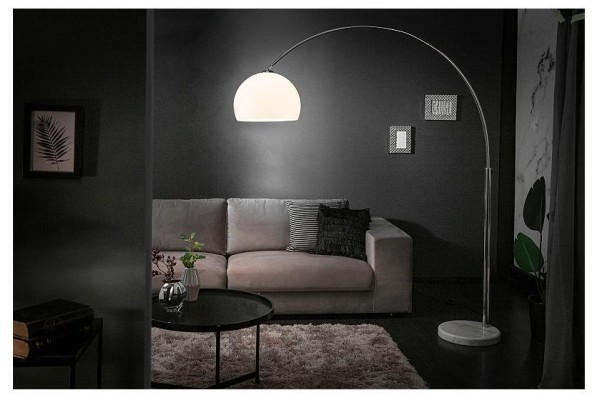 Stojací lampa Big Bow II bílá 175-205cm