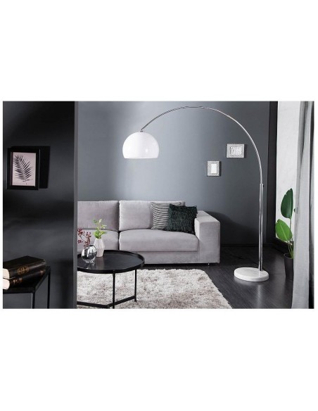 Stojací lampa Big Bow II bílá 175-205cm