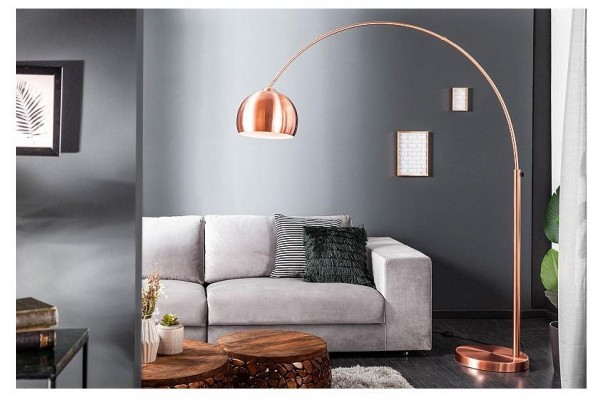 Stojací lampa Big Bow měděná 170-210cm