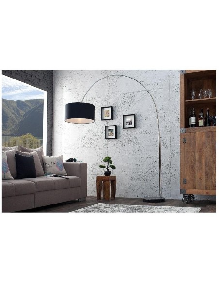 Stojací lampa Big Bow výsuvná černém lenu