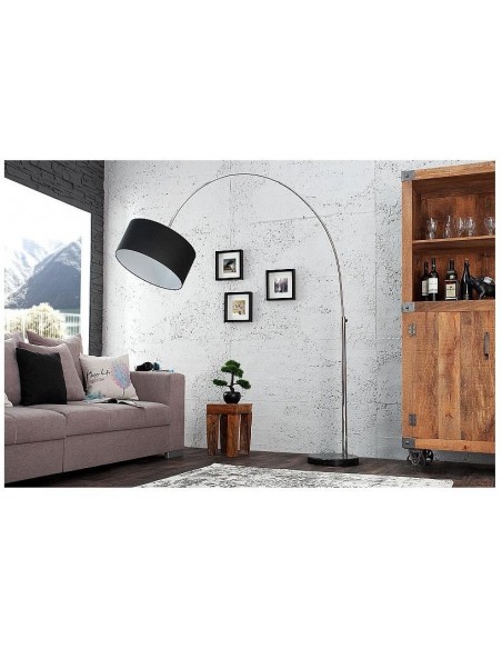 Stojací lampa Big Bow výsuvná černém lenu