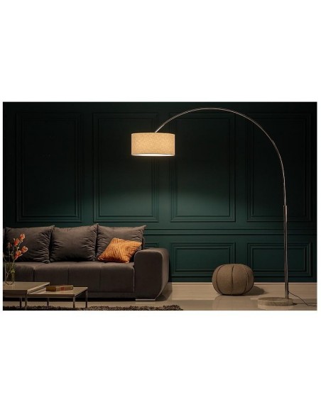 Stojací lampa Big Bow výsuvná bílém lenu