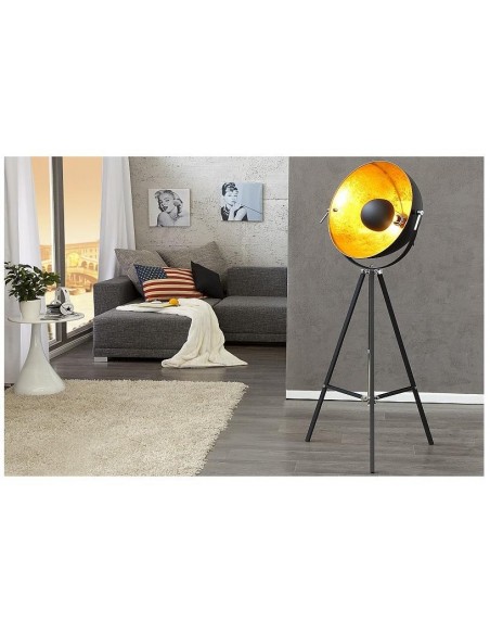 Stojací lampa Big Studio černé zlato 160cm