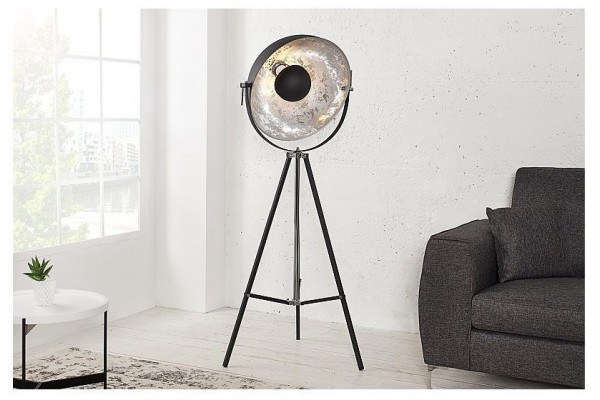 Stojací lampa Big Studio černá stříbrná 160cm