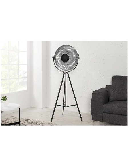 Stojací lampa Big Studio černá stříbrná 160cm
