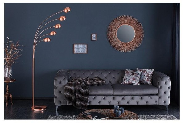 Stojací lampa Five Lights měděná