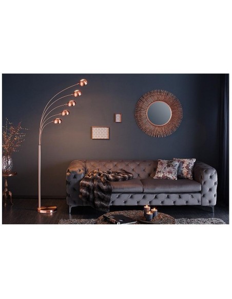 Stojací lampa Five Lights měděná