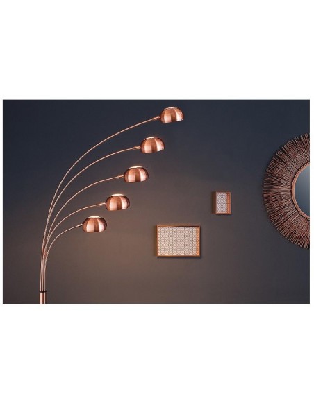 Stojací lampa Five Lights měděná