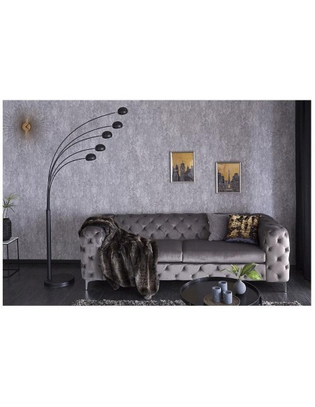 Stojací lampa Five Lights černé zlatě