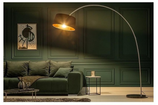 Stojací lampa Forma černé zlato