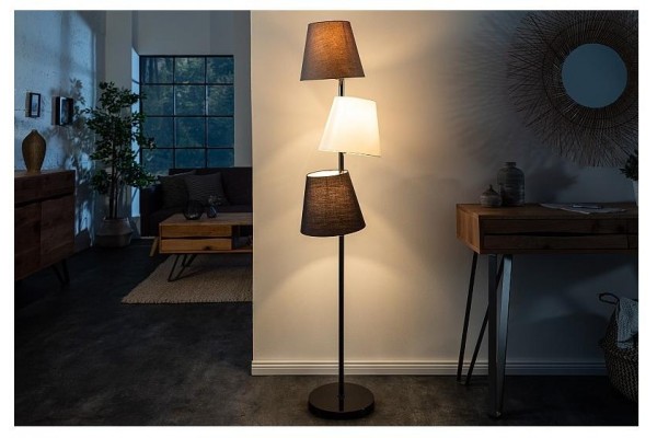 Stojací lampy černá šedá bílá 163cm