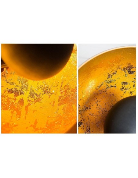 Stolní lampa studio černá zlatá 40cm