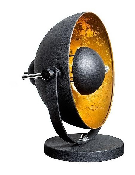 Stolní lampa studio černá zlatá 40cm
