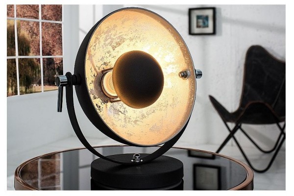 Stolní lampa studio černá stříbrná 40cm