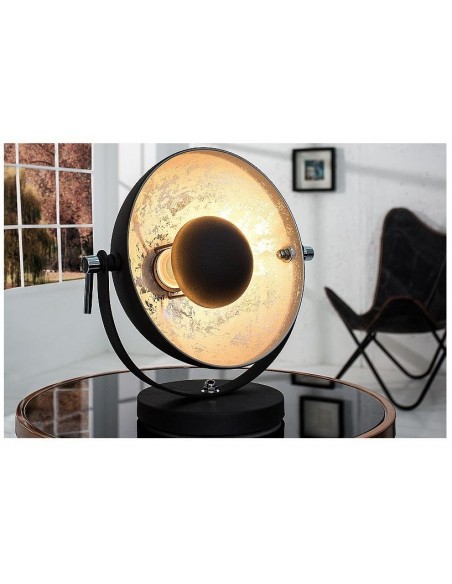 Stolní lampa studio černá stříbrná 40cm